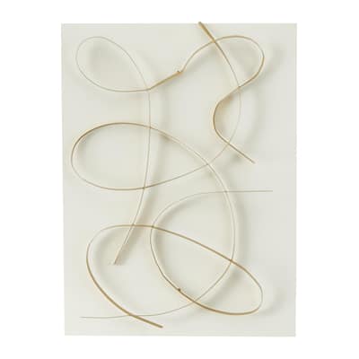 Metal Abstract Overlapping Lines Home Wall Decor with White or Black Backing - White or Black - CosmoLiving by Cosmopolitan