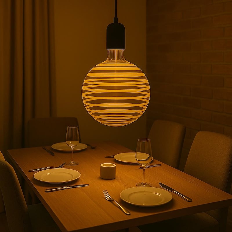 Festive Living LED G125 + COB Bulb Indoor/Outdoor Covered Edison Bulbs, E26 Base - Aurora Saturn