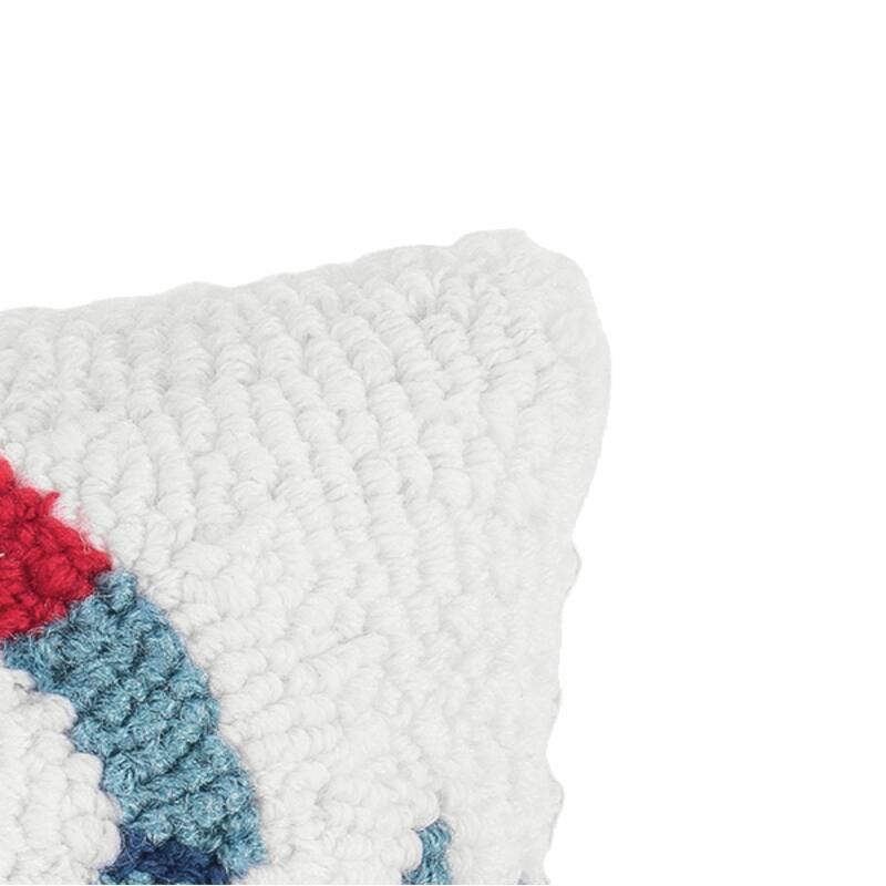 8" x 8" Blue Crab Petite Hooked Throw Pillow