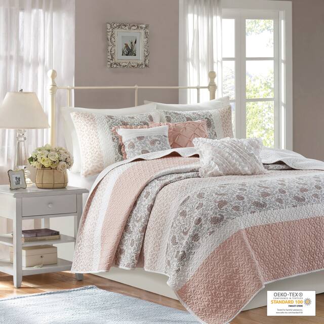 Madison Park Vanessa Cotton Percale 6-piece Coverlet Set
