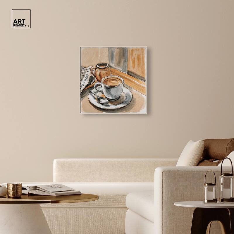 Sunday Coffee Canvas by Art Remedy