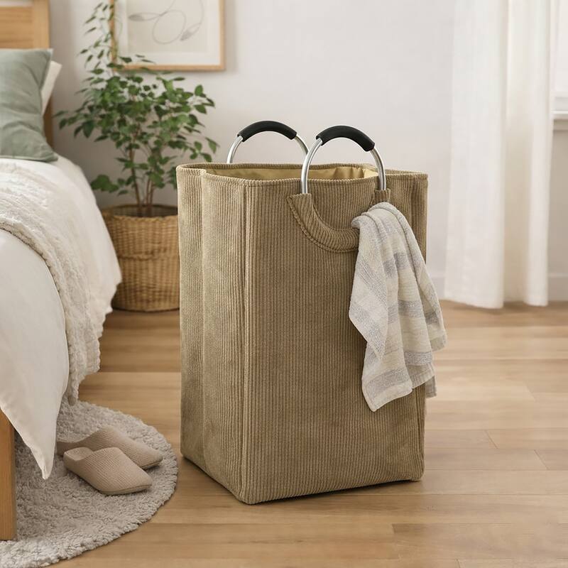 Corduroy Laundry Basket 55L - 14 L x 12 W x 25 H