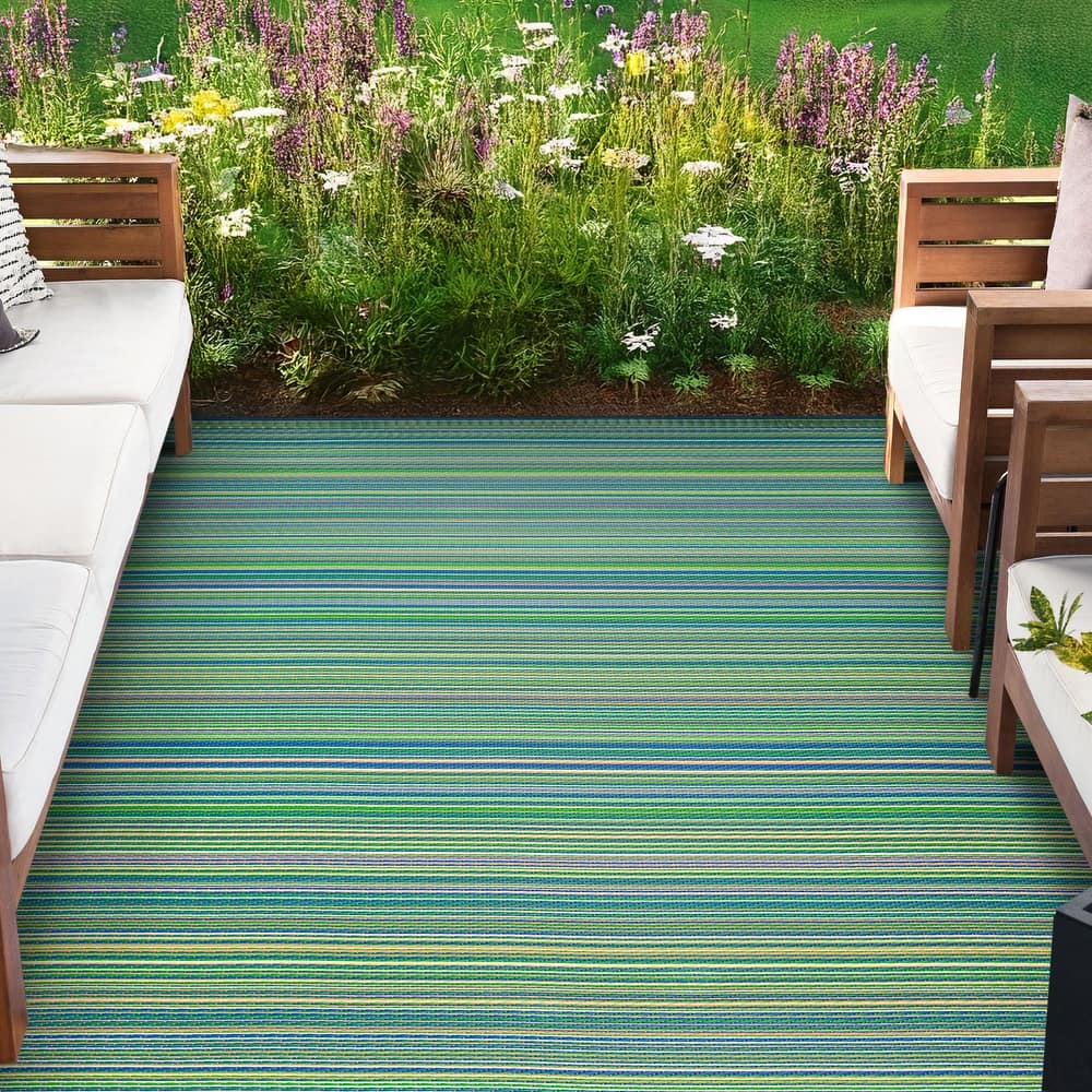 Sundown Beach Stripe Indoor/Outdoor Area Rug