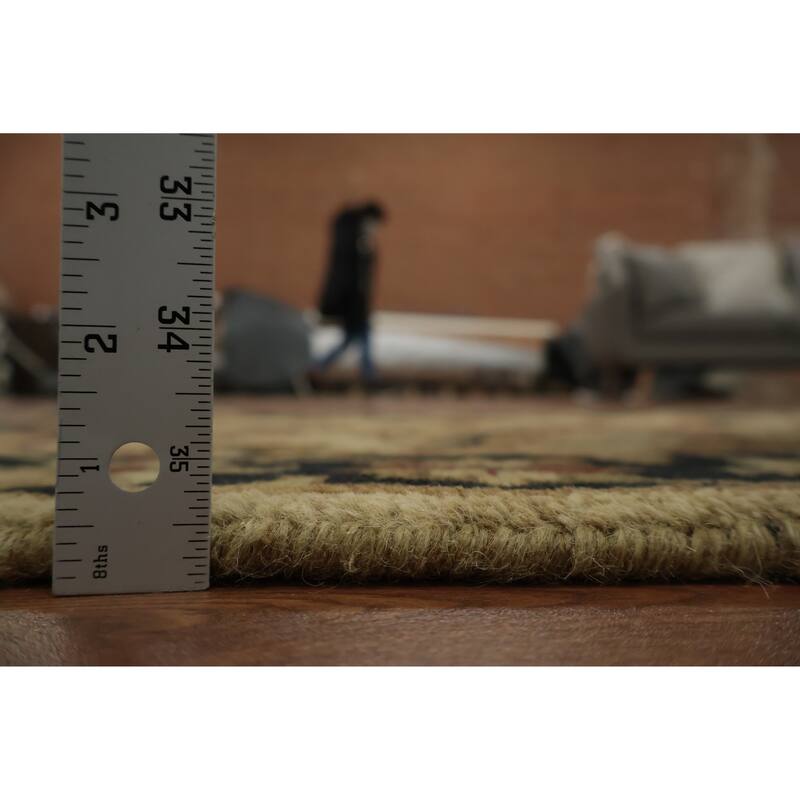 Hand Knotted Oriental 100% Wool Carpet Traditional Floral Beige & Ivories Agra Area Rug - 4' 2'' X 2' 6''