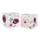 preview thumbnail 1 of 2, Burgundy Pink Watercolor Floral Foldable Fabric Storage Bins - Blush Maroon Wine Rose Green White Shabby Chic Flower Farmhouse