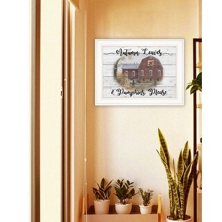 TrendyDecor4U Farmhouse "Autumn Leaves" Framed Print Wall Art by Billy ...