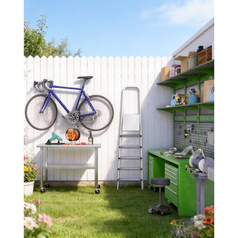 Heavy Duty Stainless Steel Work Table, with Wheels and Adjustable Bottom Shelf