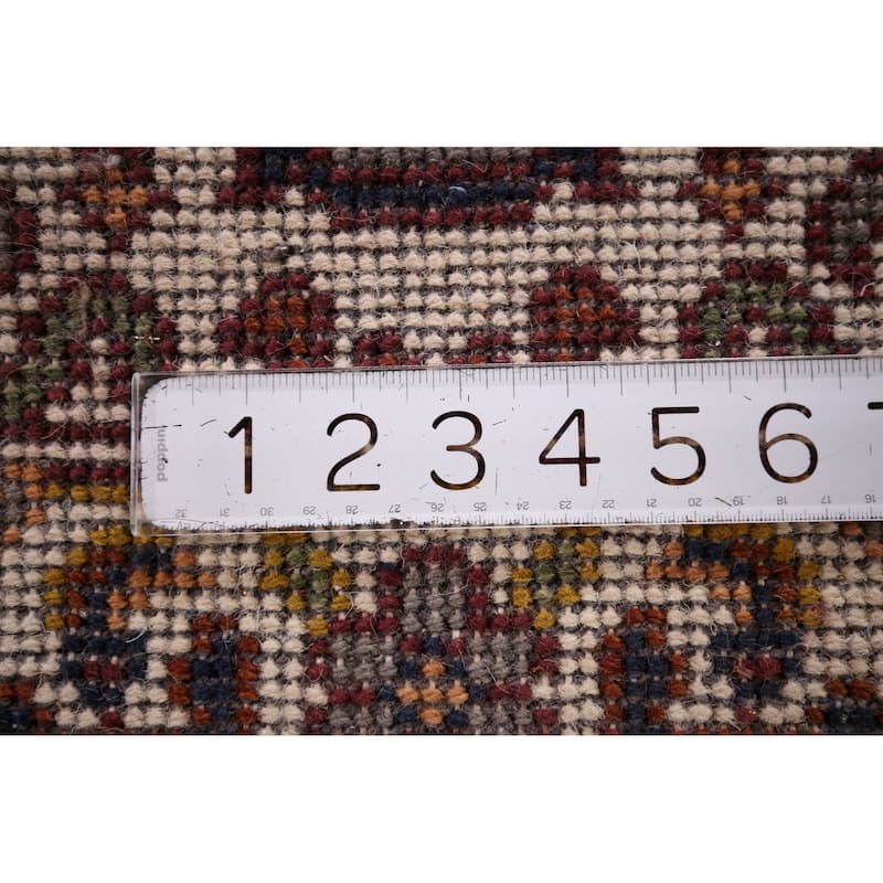 Gray Geometric Heriz Serapi Oriental Foyer Rug Handmade Wool Carpet - 2'6"x 5'9"