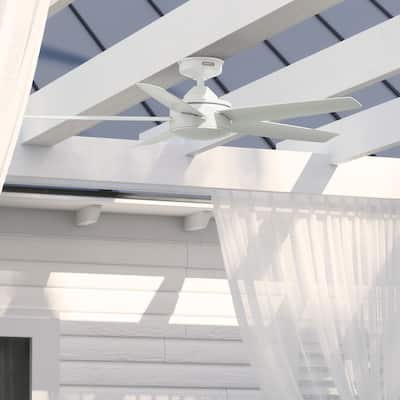 Hunter 52" Shorebreak WeatherMax Indoor / Outdoor Ceiling Fan w/ Wall Control - Extreme Weather, Salt & Corrosion-Resistant