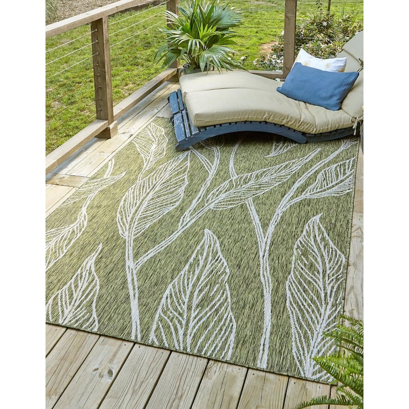 Outdoor Turgh Collection Area Rug - Green - 4'x6'