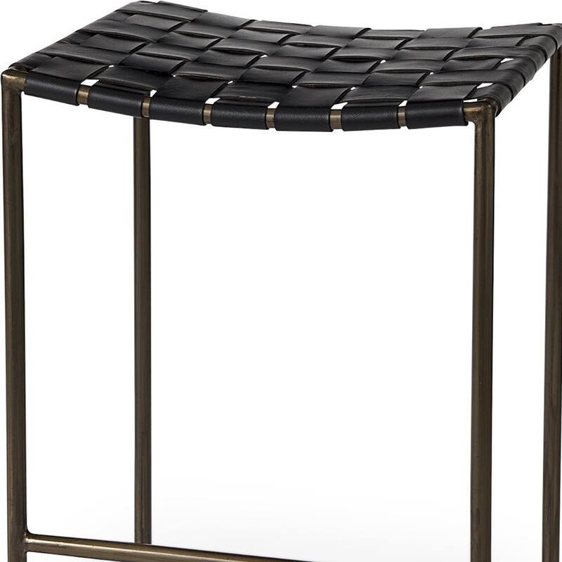 Modern Space-Saving Bar Chair Backless Design with Metal Legs and Footrest for Kitchen Dining