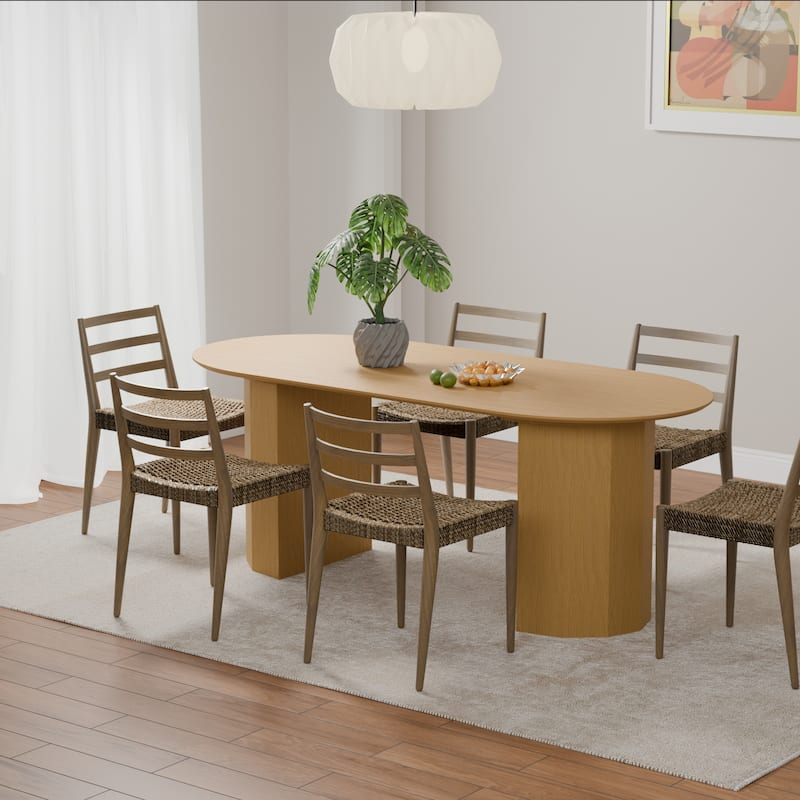 79 In Solid Wood Dining Table For 6 - 8 Person