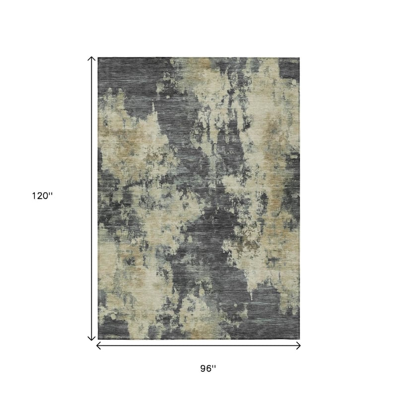 HomeRoots Abstract Transitional Rectangle Outdoor Rug