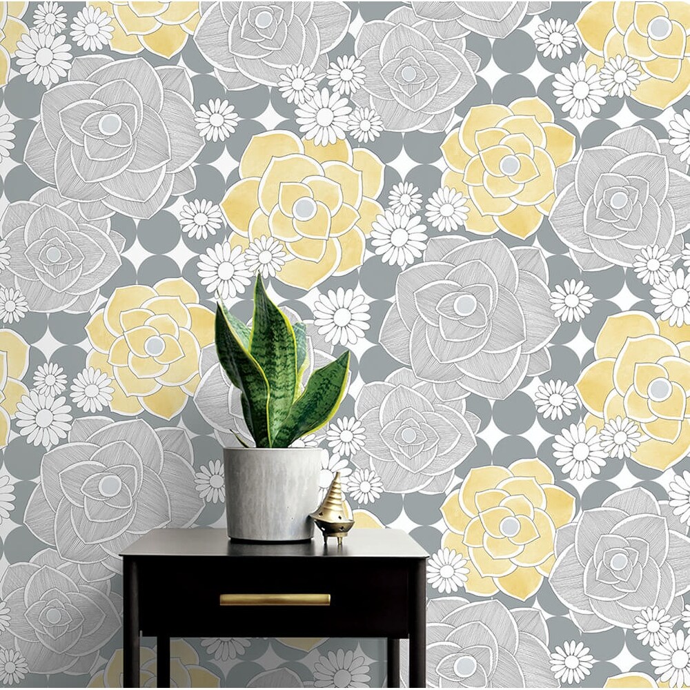 Shop Nextwall Retro Floral Peel And Stick Removable Wallpaper