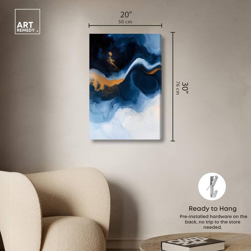 Blue Deep I Canvas by Art Remedy, Gallery Wrapped