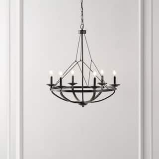 SAFAVIEH Chandelier Collection Fraser 26" Classic Chandelier (6-bulb) - 26" W x 26" D x 92" H