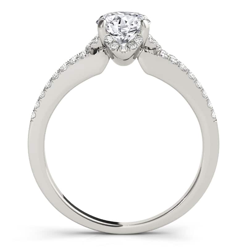 Auriya 14k White Gold Lab Grown Round Diamond Halo Engagement Ring 0.50 to 5.00 ct. tw. (F-G VS)