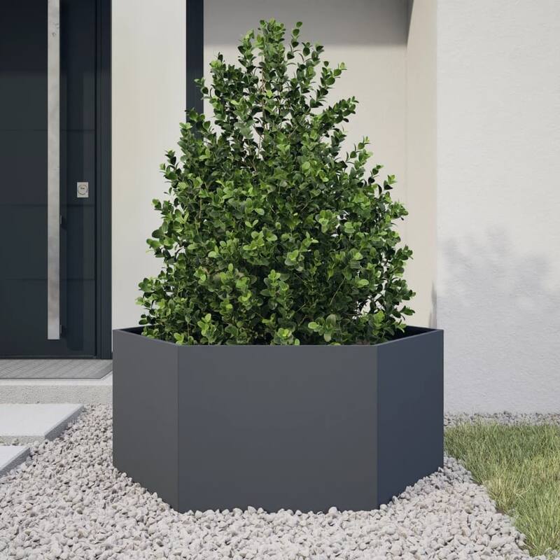 vidaXL Garden Planters Raised Vegetable Bed Elevated Flower Box Outdoor Steel