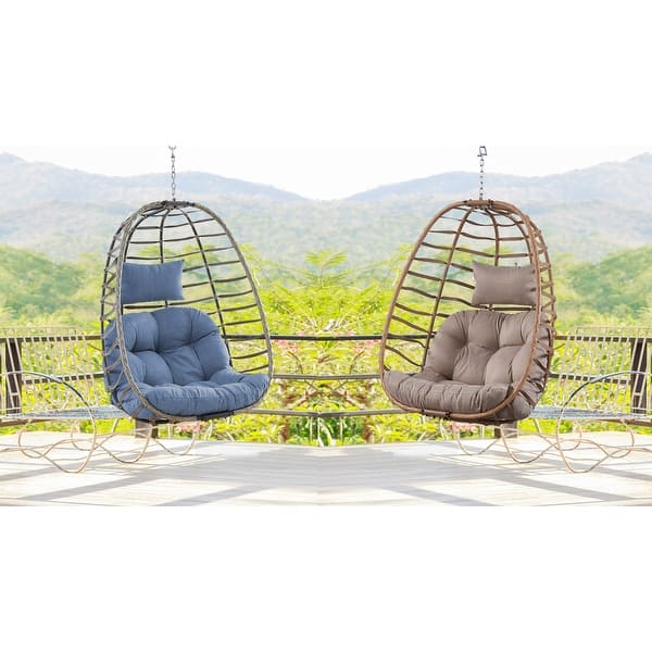 Indoor & Outdoor Foldable Hanging Egg Chair Without Stand Bed Bath