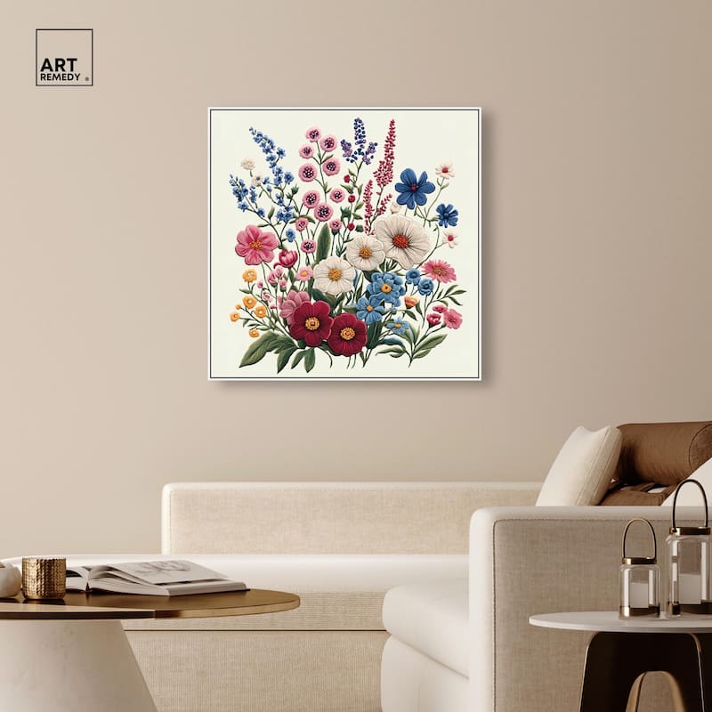 Wildflower Weave Canvas by Art Remedy