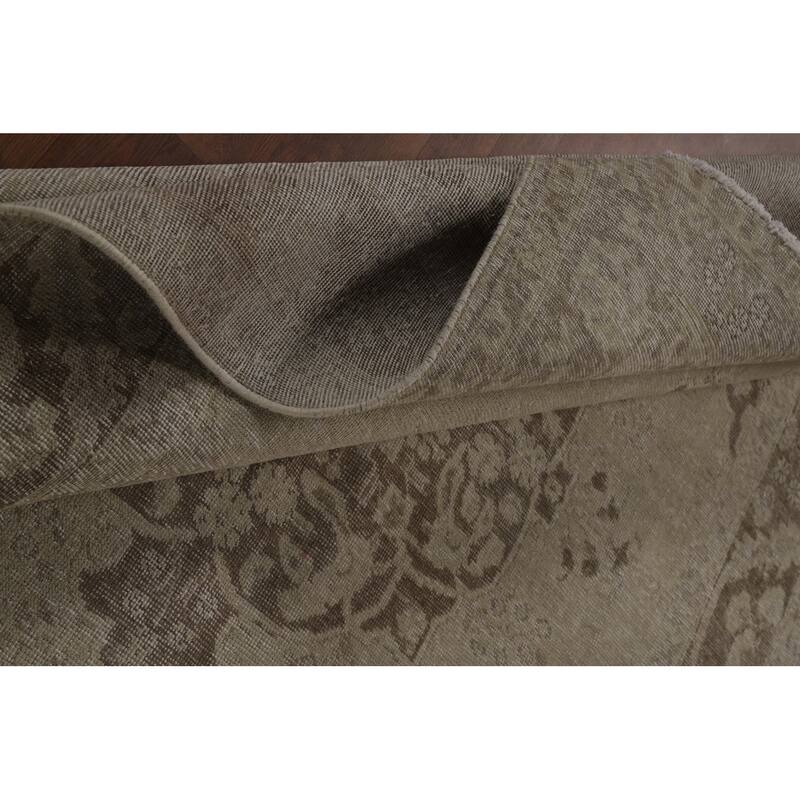 Distressed Tabriz Persian Area Rug Handmade Wool Carpet - 6'7"x 9'2"