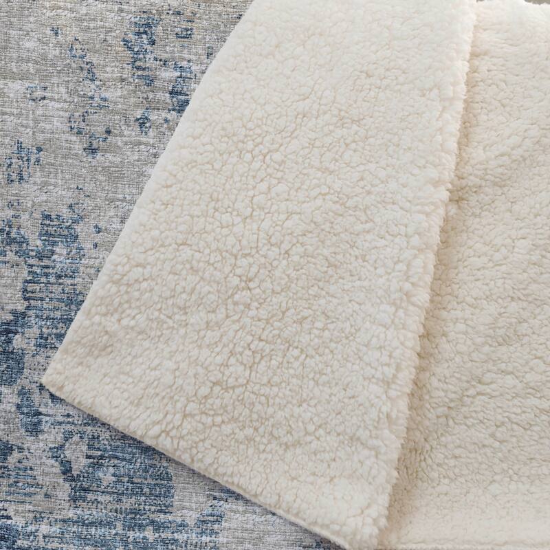 Premium Machine Washable ASB70 Abstract Modern Sherpa Throw Blanket