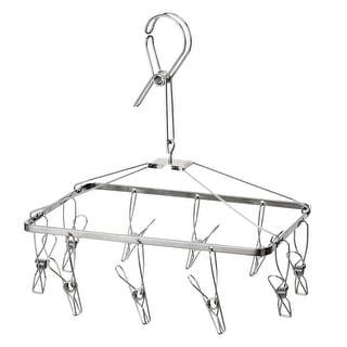 YBM Home Stainless Steel Laundry Hanging Rack Collapsible for Storage ...