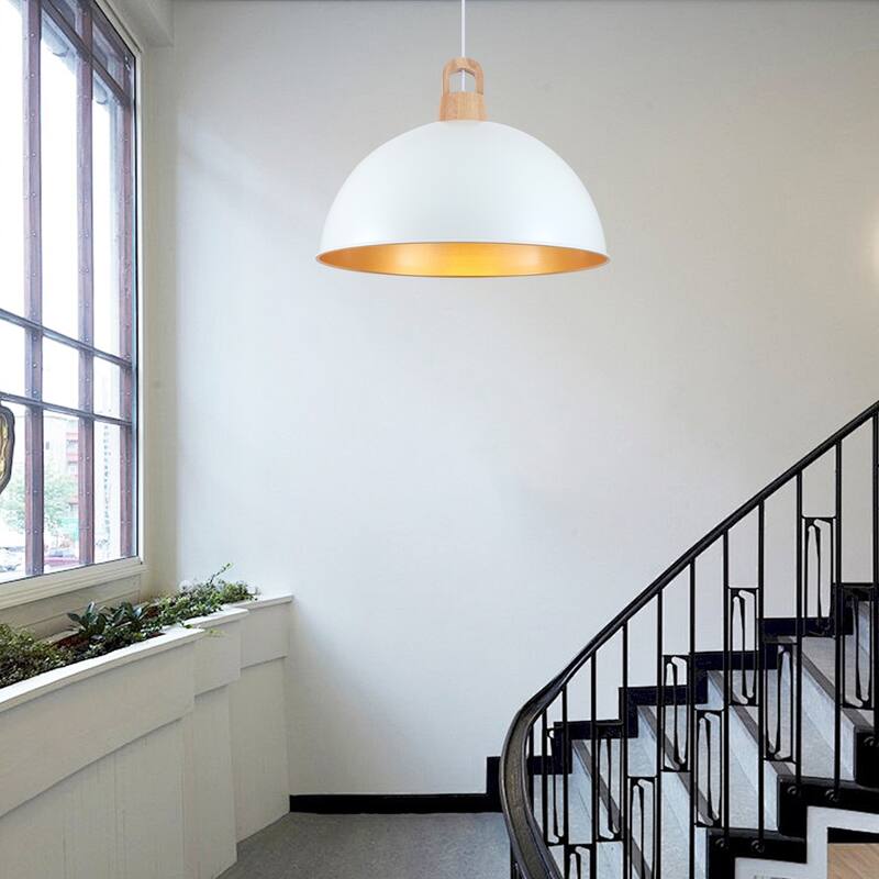 1 - light Industrial Dome Pendant Modern Hanging Lamp for Dining Room Living Room Foyer