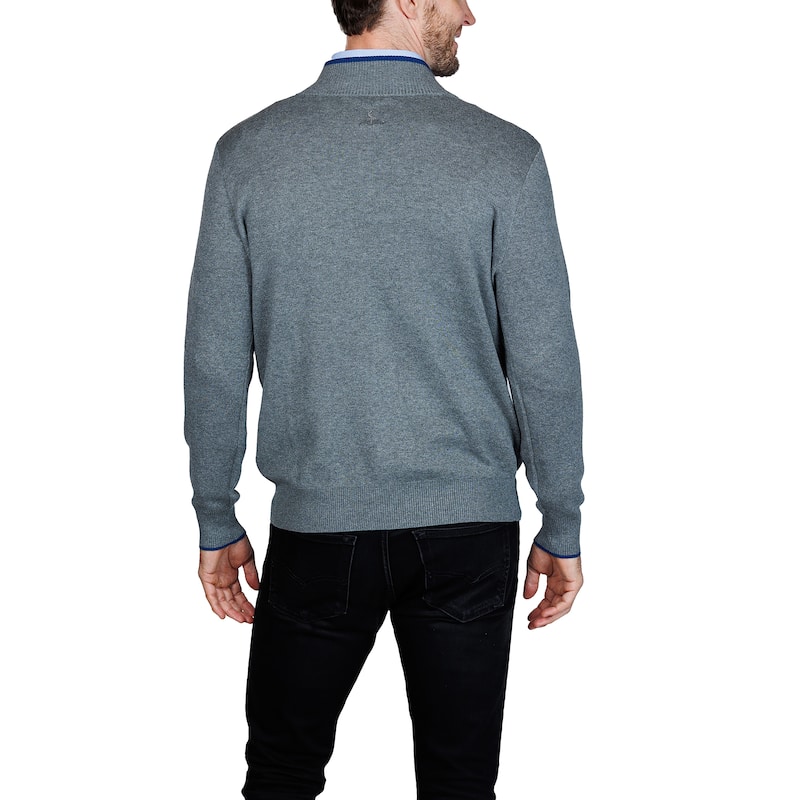 Tailorbyrd Men's Fine Knit Quarter Zip Pullover