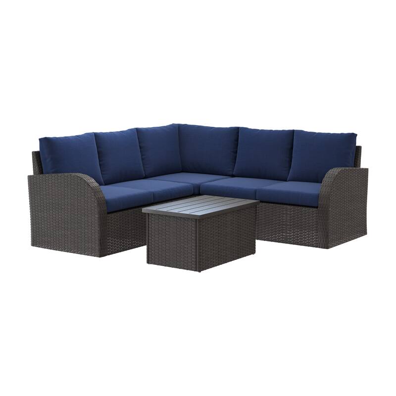 Brisbane Outdoor Wicker Sectional Set, 6pc