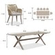 preview thumbnail 10 of 13, PURPLE LEAF PE Rattan Outdoor Dining Set with All Aluminum Frame
