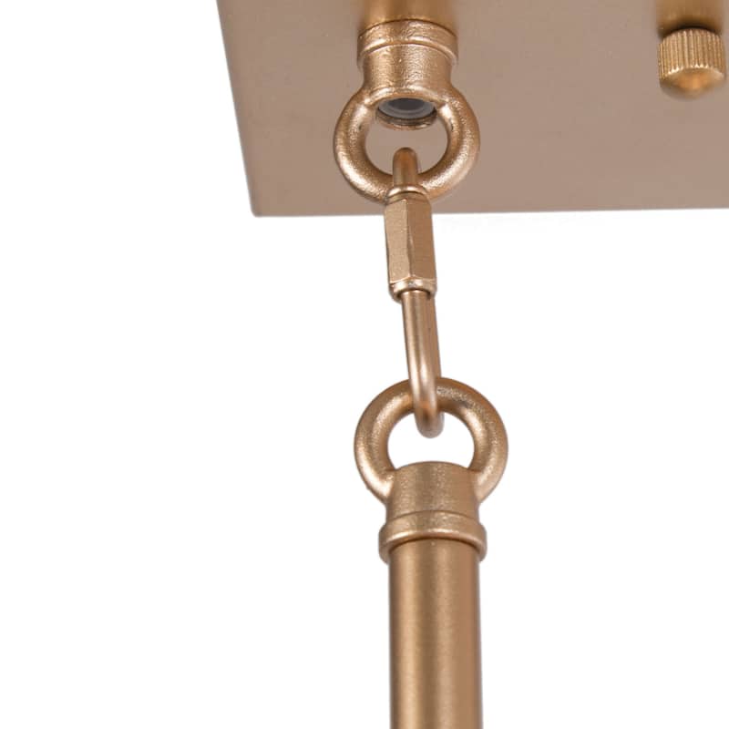 Kayna Mid-Century Modern 6-Light Chandelier Frosted Glass Lights for Kitchen Island