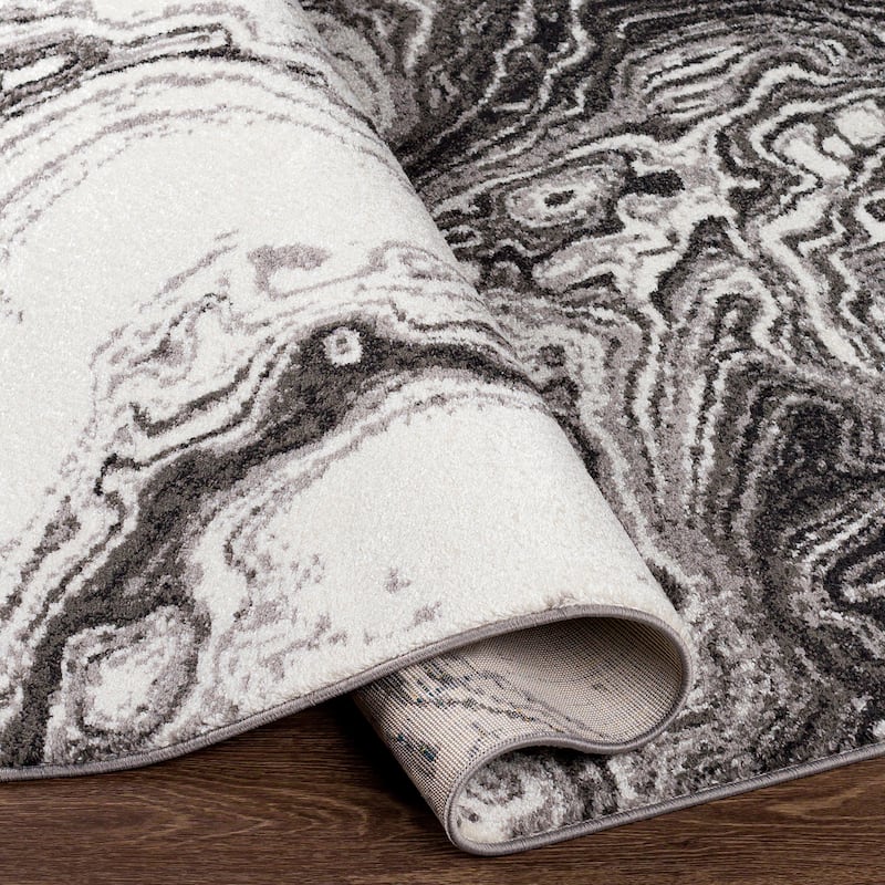 Madeline Mystic Black & Grey Area Rug