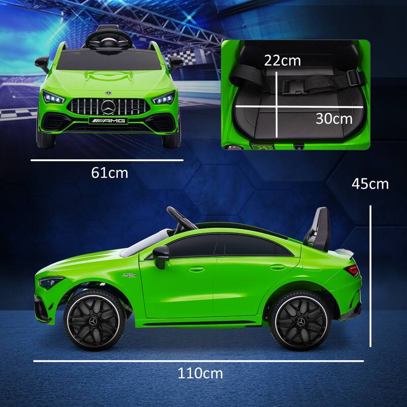 Licensed Mercedes-AMG CLA 45 Kids Electric Ride-On Car with Remote Control, LED Lights & Suspension