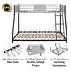 preview thumbnail 3 of 9, Elegant Metal Twin over Full Bunk Bed, Heavy-duty Sturdy Metal, Noise Reduced, Safety Vent Board Guardrail, Black