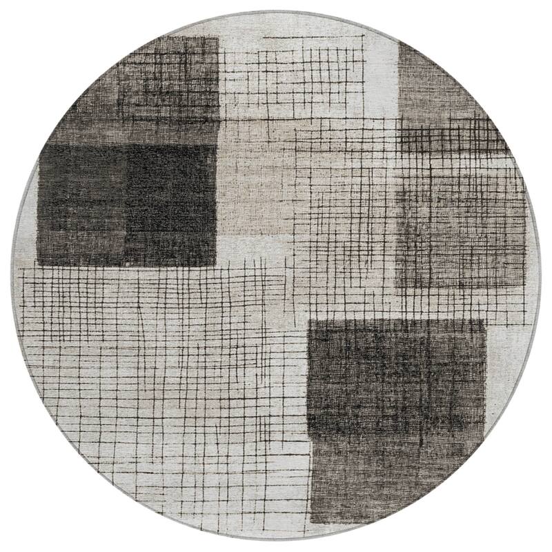 HomeRoots Geometric Transitional Rectangle Outdoor Rug