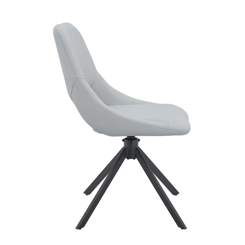 Comfortable Swivel Dining Chairs Set of 4, Metal Kitchen Chairs with GoldMesh Scratch-Resistant Leather and High Back