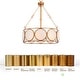 preview thumbnail 10 of 9, Modern Farmhouse 3-Light Antiqued Gold Drum Chandelier Glass Pendant Lights for Dining Room - 16.5" D x 19.5" H