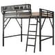 preview thumbnail 14 of 12, Metal Loft Bed with Storage Shelves and Ladder
