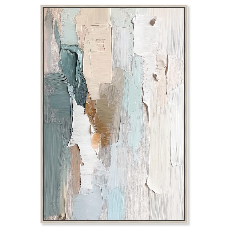Impasto Intervals I Canvas by Art Remedy - 16" x 24" - Silver