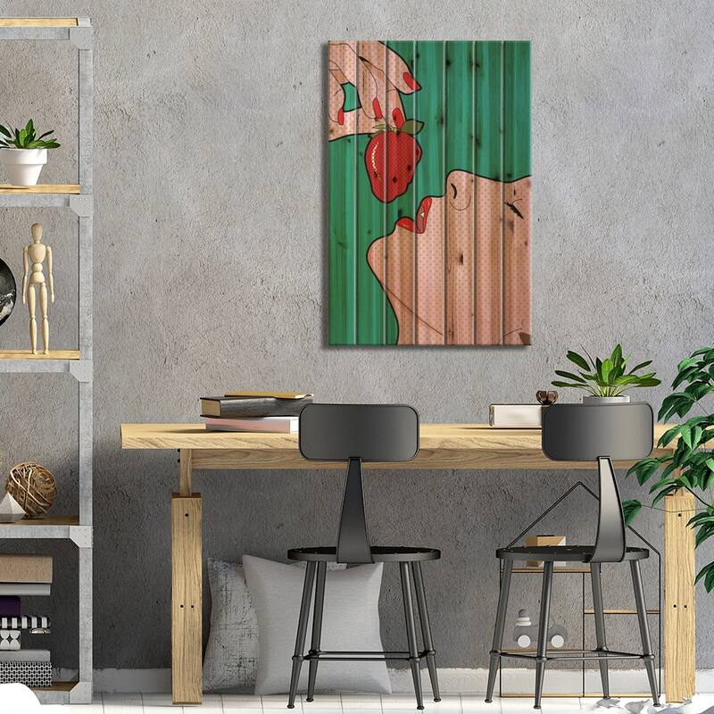 Passion Fruit Print On Wood by Mark Ashkenazi - Multi-Color