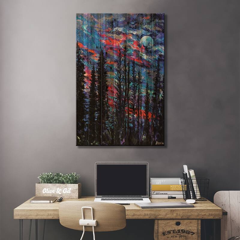 Pure Michigan Print On Wood by Lindsey Dahl - Multi-Color