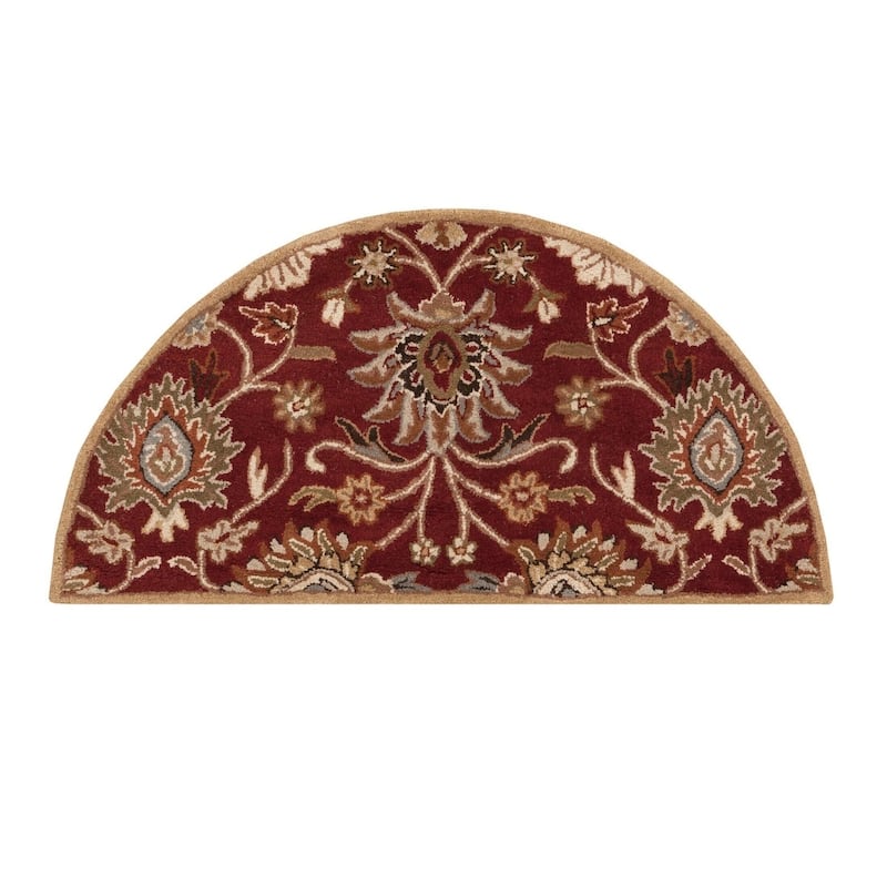 Patchway Handmade Classic Floral Wool Area Rug