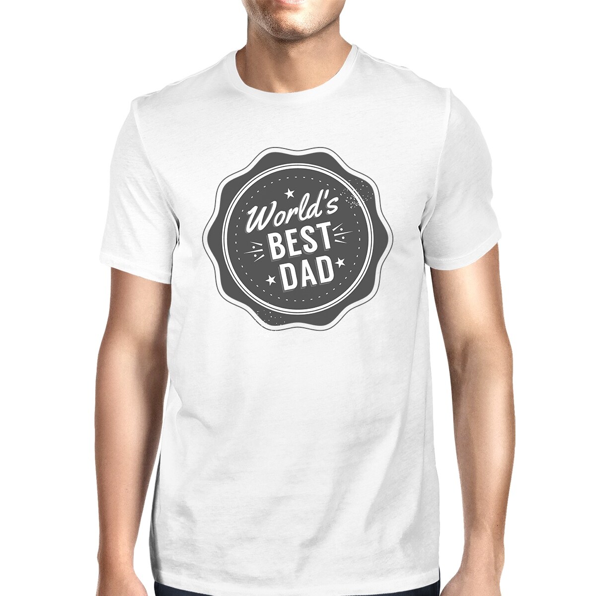 Shop World S Best Dad Mens White Graphic Shirt Fathers Day Gifts For Him Overstock 15998286