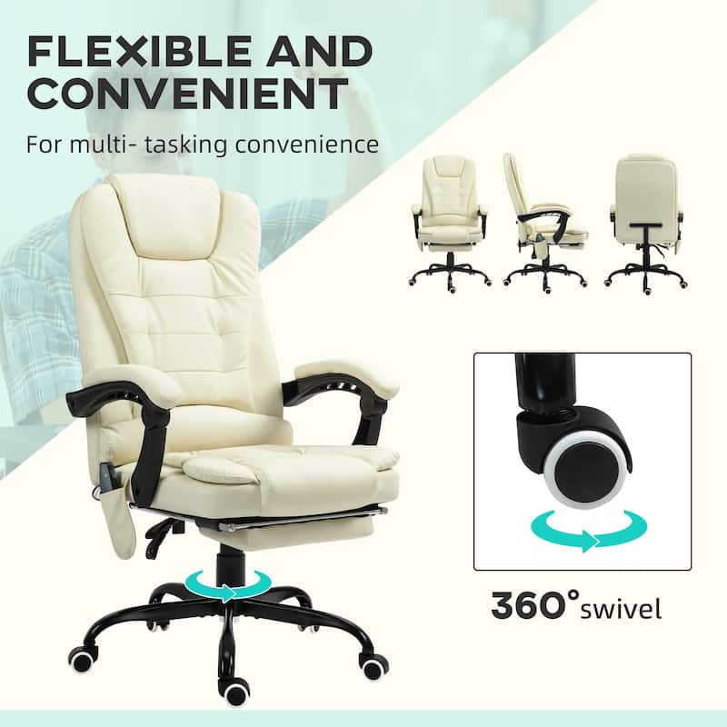Vinsetto 7-Point Massage Office Chair High Back Executive Recliner - N/A