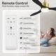 preview thumbnail 54 of 127, 52"/42" Black/Gold LED Ceiling Fan with Lights Remote(3-Blade)