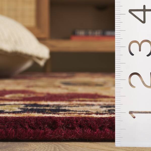 dimension image slide 0 of 2, SAFAVIEH Handmade Heritage Kassandra Traditional Oriental Wool Rug