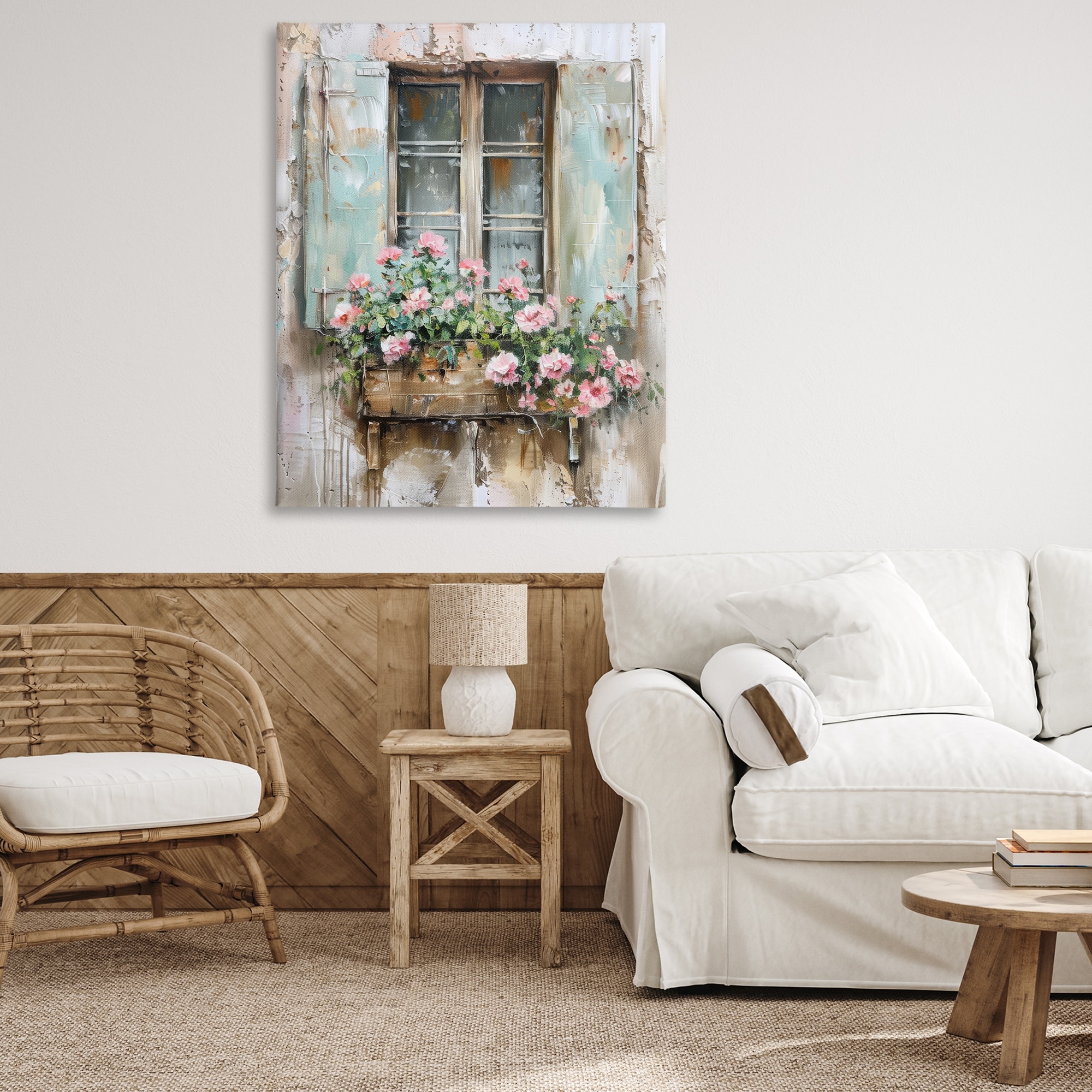 Stupell Wall Art | French Country Window Canvas / No Frame / 24\, image size:2000x2000