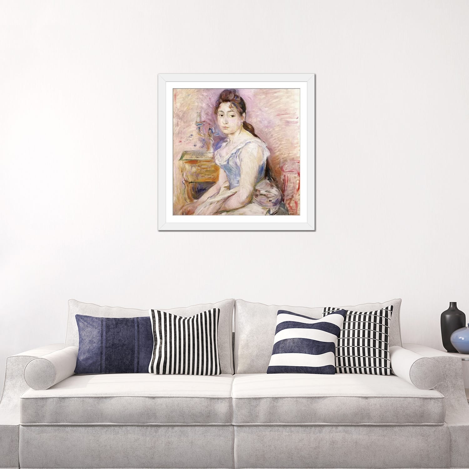 BertheMorisot、JEUNE FILLE AU CORSET BLEU Fichier:Berthe Morisot - Fillette au jersey bleu - Musée