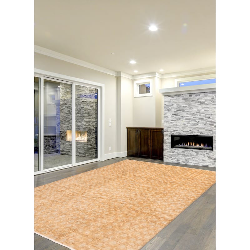 ECARPETGALLERY Hand-knotted Mystique Brown Wool Rug - 10'2 x 13'2